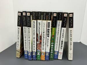 (管25163)【ゲームソフト】モンスターハンター ダンジョントラベラーズ SAO他 PSPソフト 11本まとめ 動作未確認 中古現状品