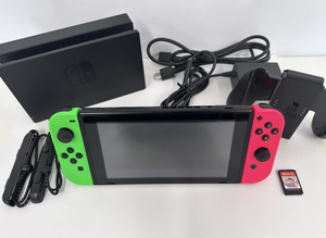 100円～★NINTENDO ニンテンドー 任天堂 Switch スイッチ HAC-001 本体 ソフト 桃太郎電鉄 ACアダプター付属 【初期化/通電確認済】