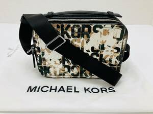 【USED品】＊ユニセックス（男女兼用）＊MICHAEL KORS マイケルコース ロゴマップ KORSロゴ 総柄 37F2LCOL6V ショルダーバッグ 管理：Y