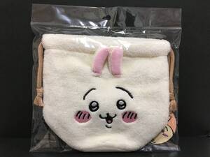 CHIIKAWA/ちいかわ　フェイス巾着☆彡　うさぎ☆　刺繍　巾着　ポーチ　マルチケース　新品未開封品　マリモクラフト