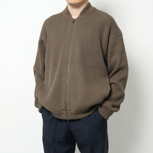 新品 crepuscule クレプスキュール 定価2万4200円 Steven Alan rib stitch zip cardigan ジップ ニット カーディガン　2　管理番号F125Q66