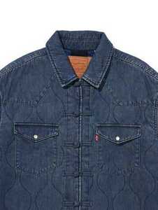 US Mサイズ LEVI’S X CLOT PADDED ウエスタンシャツ ダークインディゴ WESTERN チャイナ クロット リーバイス 150周年