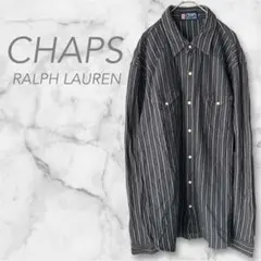 CHAPS チャップス ラルフローレン 長袖 シャツ ストライプ メンズ 2L