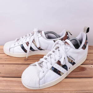 z4838 アディダス スーパースター US10 28.0cm/白 ホワイト カモフラ柄 adidas SUPERSTAR メンズ スニーカー 中古