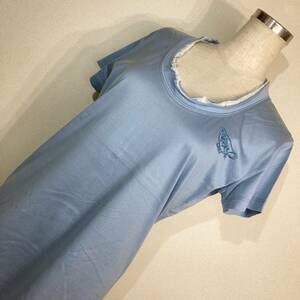 B254■モスキーノCHEAPANDCHIC★水色★カットTシャツ■40