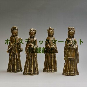 新品入荷 開運七福神 弁財天 セット ブロンズ像 美術品 女性像 美少女像 年代物 インテリア フィギュア コレクション オブジェ 置物