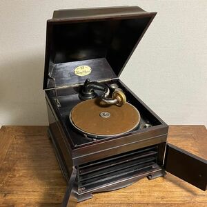 アンティーク KINGPHONE 蓄音機 LASTING PHONIC サウンドボックス 部品取り ジャンク 卓上 手回し レトロ SP盤 レコードプレーヤー USA