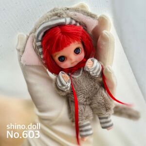 shino.doll プチブライス スクイグリースクアレル パテ盛りカスタム アウトフィット付き♪カスタムプチブライス　カスタムブライス　Blythe