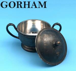 7702800-6【ヴィンテージ品】GORHAM/ゴーハム/シュガーポット/シルバー色