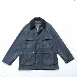 80s Barbour bedale　c36 ◎美品　バブアー　ビデイル　4ポケット　 ビンテージ　ネイビー　2クラウン 2クレスト ターコイズ　　