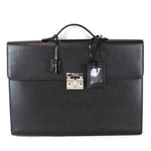 良品『USED』 Salvatore Ferragamo フェラガモ ビジネスバッグ ブラック レザー