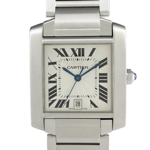 カルティエ CARTIER タンクフランセーズ LM W51002Q3 腕時計 SS 自動巻き シルバー メンズ 【中古】