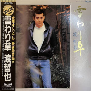 [28TR-2003] 帯付き！！ 渡哲也・雪わり草 全曲本人歌唱 東芝EMI(トーラスレコード) 1982-03 ジャンク