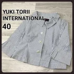 ユキトリイインターナショナル　ストライプジャケット　40　YUKI TORII