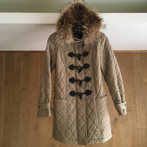 即決 美品 BURBERRY LONDON バーバリーロンドン キルティング　チェック　ダッフル　コート36 TM