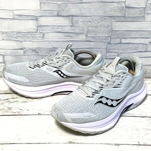 R6077bL SAUCONY サッカニー AXON 2 アクソン 2 ランニングシューズ 25.5cm グレー メンズ トレーニング 運動 PWRRUN S20732-27