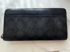 COACH ブラック レザー 長財布　メンズ