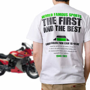 GPZ900R カスタム パーツ オリジナルデザイン Tシャツ バイク インナー ホワイト　白 【ＸＸＬサイズ】Kawasaki gpz900r カワサキ ninja