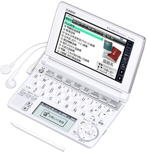 【中古】CASIO Ex-word 電子辞書 XD-A6500WE ホワイト 辞書総合モデル ツインタッチパネル 音声対応 100コンテンツ 日本文