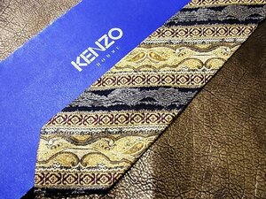 ★良品★3R05567【KENZO】ケンゾー「ペイズリー 柄」ネクタイ