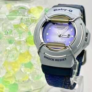 【美品/新品電池】 CASIO カシオ BABY-G ベビージー デニムバンド ボーイズ 腕時計