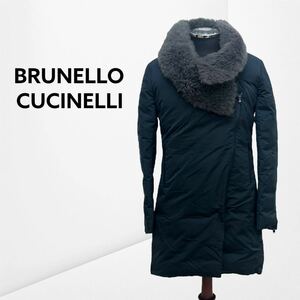 BRUNELLO CUCINELLI ブルネロクチネリ 襟ムートンファー ダウンコート レディース DS51422