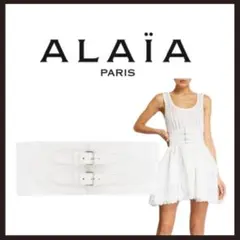 ○★新品 未使用 ALAIA コルセット ベルト 2バックル ホワイト