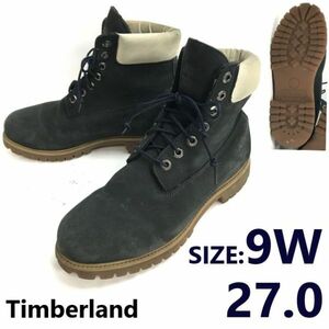 Timberland/ティンバーランド★レザー/ショート/ワークブーツ【size:9W/black/黒】Leather/Boots/shoes◆sWB91-34