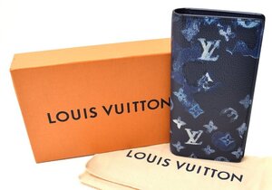 ☆★年末年始在庫一掃セール★☆美品 LOUIS VUITTON ルイ・ヴィトン 【モノグラム ウォーターカラー ブラザNM 長財布 M80465】