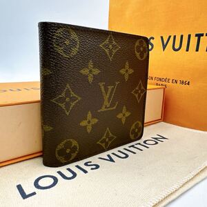 3817【ほぼ極美品】LOUIS VUITTON ルイヴィトン モノグラム ポルトフォイユマルコ 二つ折り財布 小銭入れ付 ウォレット M61675/CT0092