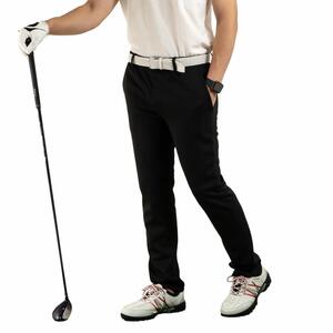 【送料無料】GOLF スウェット 伸縮 パンツ 黒/M ゴルフ ゴルフウェア スポーツウェア 秋 春 ストレッチ 伸縮 スウェット 在宅 テレワーク