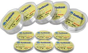 整列巻きコイル 5号 ファゾム（fathom） 国産フロロカーボン 釣り糸 ハリス ショックリーダー LEVEL シリーズ 磯釣り