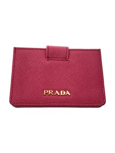 PRADA◆カードケース/PVC/PNK/無地/レディース/1MC211/アコーディオンバイカラー