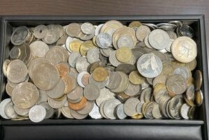 1円～ 海外硬貨 古銭 まとめ売り 大量まとめて 約3kg アメリカ ヨーロッパ アジア 欧州 中国 韓国 コイン アンティーク コレクション