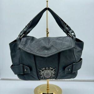 【1円スタート】【ヴィンテージ】GIVENCHY ジバンシィ ブラック レザー サッチェル バッグ ハンドバッグ　トートバッグ ショルダーバッグ