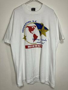 USA製 ワシントン 地名 シングルステッチ Tシャツ 白 L【管理番号B59】