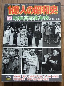 ●●[１億人の昭和史15]●「昭和史写真年表　元年～51年」●毎日新聞社:刊●●