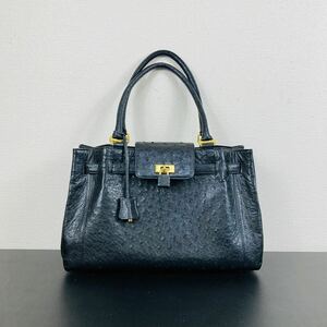 CARA CARA カラカラ genuine ostrich オーストリッチ バーキン型 ハンドバッグ トートバッグ