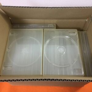 Z-621 DVDケース トールケース 空ケース 透明24本（うち1本は3枚組）★中古品、全体的にヤケ有り