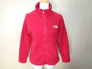 n64◆THE NORTH FACE POLARTEC ジップアップ フリース◆ザ・ノースフェイス M 女性 赤色系 ジップインジップ対応 防寒着 韓国版 6D