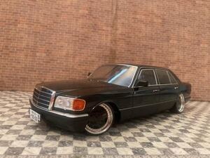 1／18 メルセデスベンツ 560 SEL W126 S-クラス 黒色 1985 AMGホイール カスタム