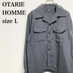 OTARIE HOMME ダブルポケット 長袖 シャツジャケット ブルゾン