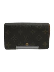 LOUIS VUITTON◆ポルト・モネ・ビエ・トレゾール_モノグラム・キャンバス_BRW/PVC/BRW/メンズ