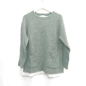 ◇ ⊇ MOUSSY マウジー 長袖 セーター サイズF グリーン系 レディース E