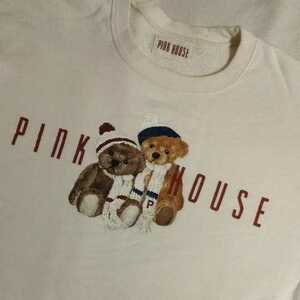 【激レア】 PINK HOUSE ★ トレーナー ピンクハウス ニット帽テディベア くま PINKHOUSE テディベア アイボリー ホワイト カットソー PH