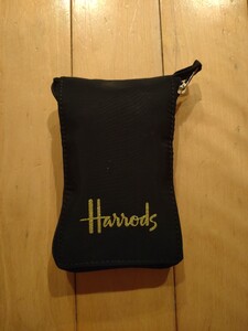 USED 美品 ハロッズ Harrods 黒 ブラック 高級感ある エコバッグ