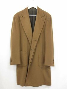 ■HH【サルトリア セミナーラ タイユアタイ フランコミヌッチ G.SEMINARA】肉厚 カシミアコート (メンズ) 50相当 ブラウン系★17HR1950