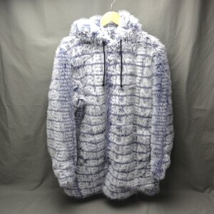 【衣類】Supreme（シュプリーム）　22SS Faux Fur Hooded Coat ファー コート パープル サイズL　美品