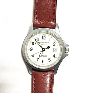 動作良好 HAMILTON khaki ハミルトン カーキ 腕時計 QZ レディース腕時計 稼働品 R875