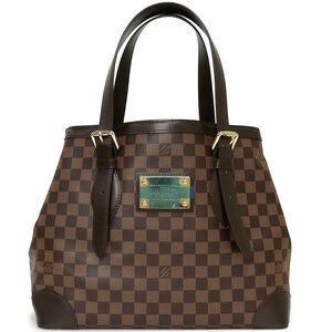 （未使用保管品）ルイ ヴィトン LOUIS VUITTON ハムステッド MM トートバッグ ダミエ ブラウン 茶 ゴールド金具 N51204